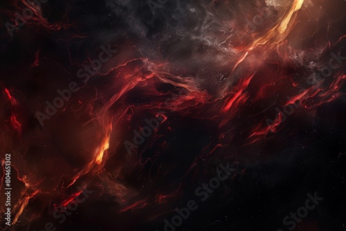 Captivating abstract background depicting a storm of fiery, chaotic textures, perfect for designs needing a sense of intense energy or dynamic motion.