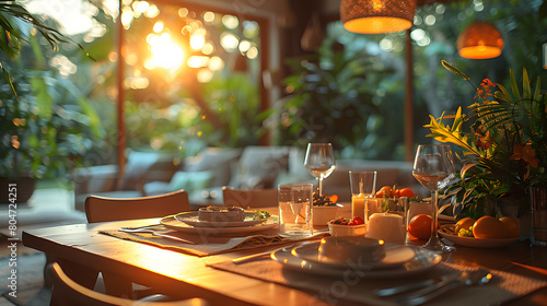 table setting for a dinner