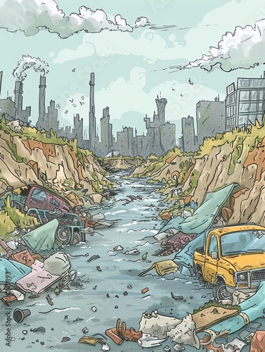 Sketch a wasteful initiative that exacerbates environmental problems rather than solving them