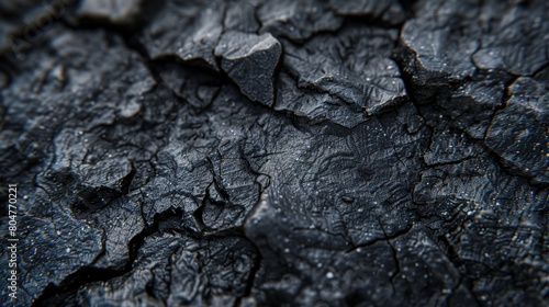 Close view of a textured black surface with intricate natural details.