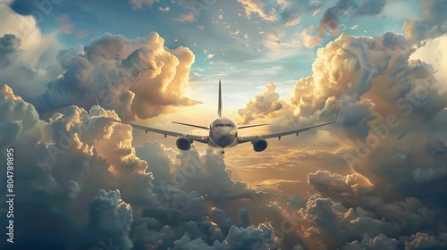 plane on cloud