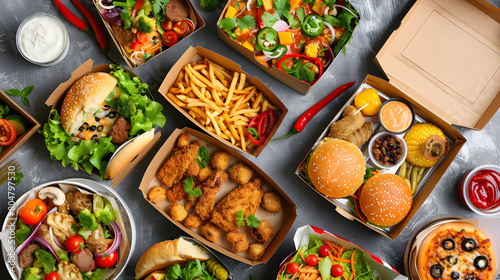 Diverse Takeout Food Options Near You - From Pizza and Burgers to Asian Cuisine and Salads