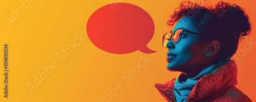 Text in a speech bubble or thought bubble coming from a person in the image