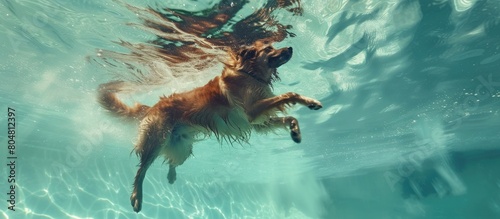 Dog submerged.