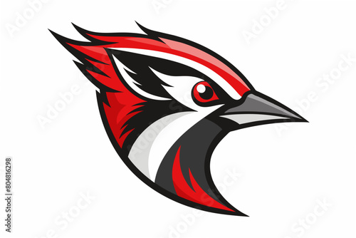 woodpecker head logo vector illustration