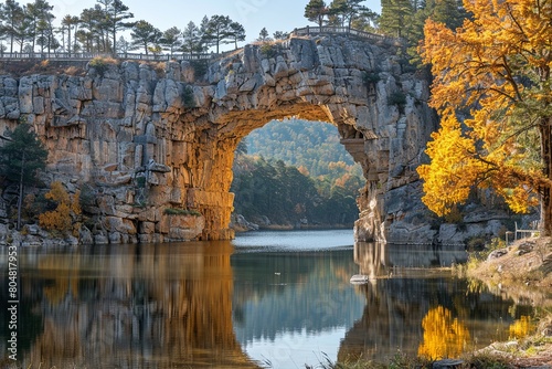 Monolithic Arch Bridge: Spanning Distant Lands across a Deep Canyon