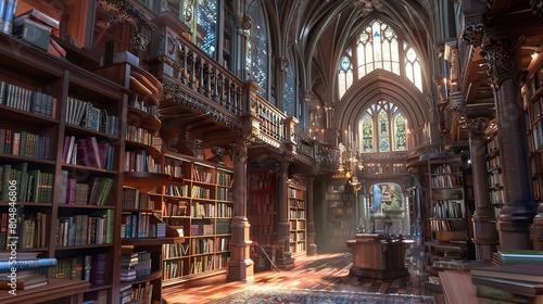 Superb Reading room in old library or house