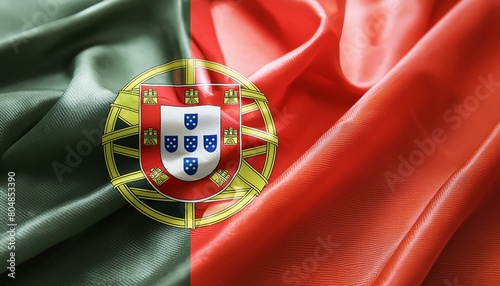 Lusitanian Symphony: Abstract Portuguese Flag Composition