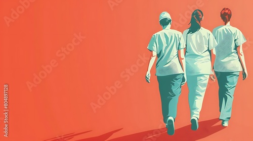 International Nurses Day commemorates the event poster illustration