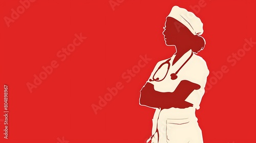 International Nurses Day commemorates the event poster illustration