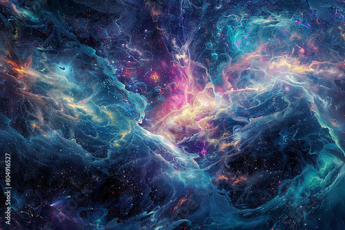 Luminous tendrils of thought weave through a cosmic tapestry, mapping the vast expanse of the mind's terrain.