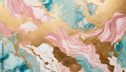 abstract watercolor background, "Golden Oasis: Pastel Marble Pattern Infused with Luxe Gold"