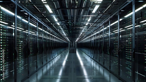 Futuristic Data Center: The Heart of Modern Technology