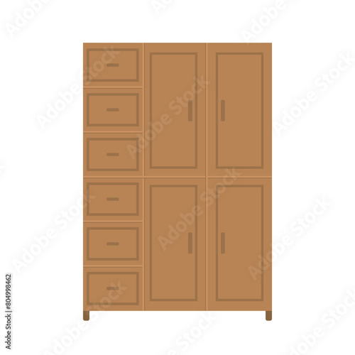 Flat closet icon. Isolated cabinet