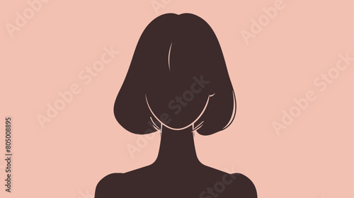 Silhouette image caricature front view faceless close