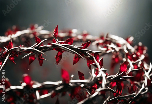 'blood Crown thorns background white Easter Spring Space Holiday Jesus Religion Christianity Religious Pain God Spirituality Spiritual Passion Thorn BeliefEaster Background Isolated Spring Space'