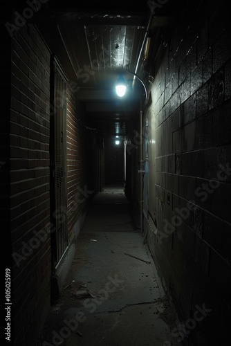 A dark alleyway where a murder took place under cover of night