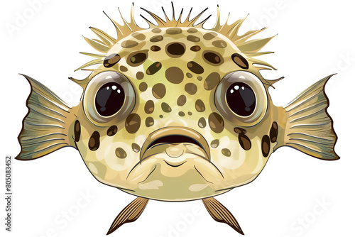 Cartoon_pufferfish_in_vector_format_exaggerated_transparent background