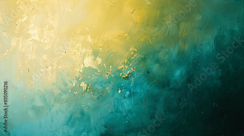 serene blend of gilded lemon and teal, ideal for an elegant abstract background