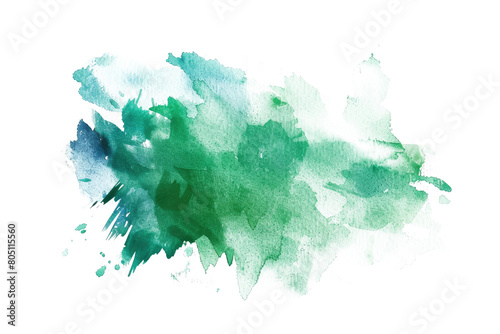 green blue colored watercolor paint fleck splash isolated on white or transparent png