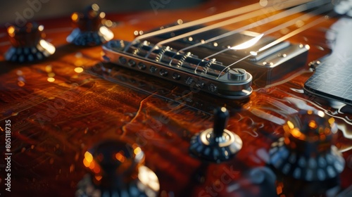 close up of a guitar hyper realistic 