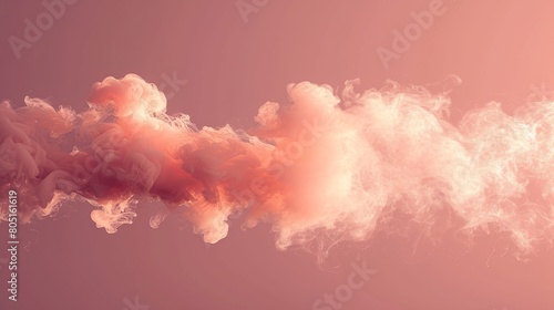 Pink Smoke Cloud Drifting in Air