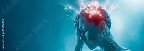 Migraine headaches, which cause excruciating pain in the brain and are experienced as a throbbing headache or visual flashes in the eyes