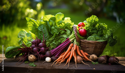 Variety Of Organic Vegetables Spread Out Fresh Raw Vegetables still life healthy food concept