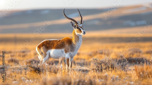 The Mongolian gazelle, a rare gem of the wilderness, enchants with its fleeting appearances