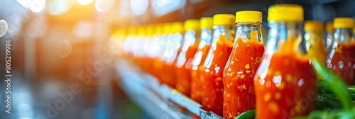 Streamlined bottled ketchup manufacturing process in a conventional factory environment