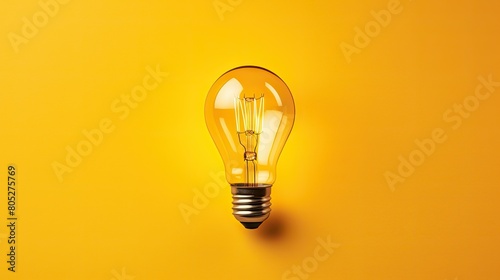 turned yellow background light bulb