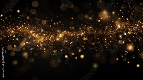 mesmerizing black and gold lights background