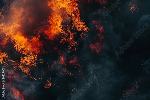 Dangerous Flames Engulfing a Void A Wallpaper of Malevolent Energy