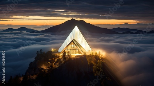 mountain beacon of light