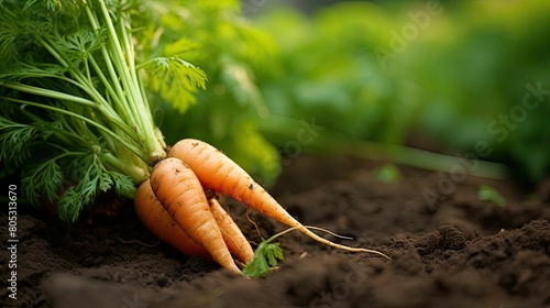 soil root carrot background