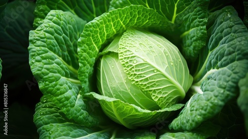 green organic cabbage vegetable