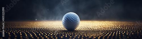 golf ball on gold background