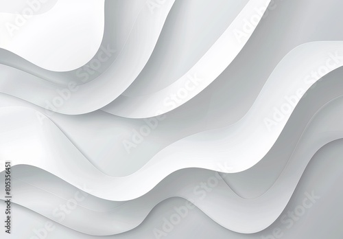 A graceful design with a serene feel, depicting smooth and flowing wavy lines in various shades of gray