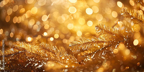 Golden Christmas background 