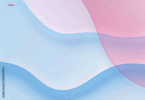 A calming abstract image with soft, smoothly undulating waves in pink and blue hues, giving a serene and tranquil vibe
