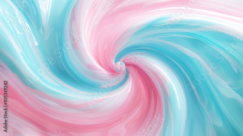 A playful swirl of bubblegum pink and sky blue waves, twisting together in a joyful dance that brings to mind a child's delightful laughter.
