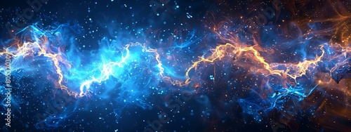 Dynamic Blue Electricity: Vibrant and Detailed