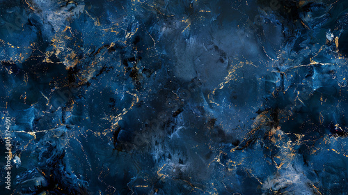 Midnight blue marble with shimmering flecks, evoking a starry night sky.