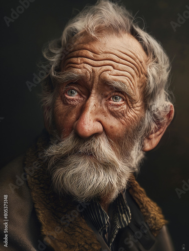 portret starszego mężczyzny z siwą brodą