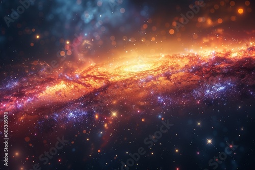 Milky way Galaxy with Stars and space dust in the Universe.