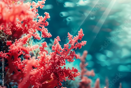 "5" ON Coral background 4K HD ULTRA