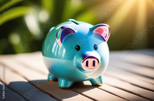 Budgeting for summer travel with a piggy bank 