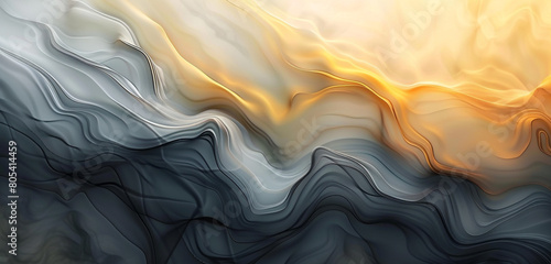 soothing horizontal gradient of profound golden and charcoal gray, ideal for an elegant abstract background