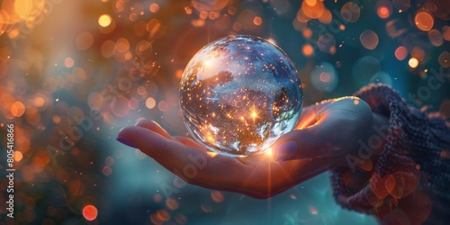 Person Holding Crystal Ball