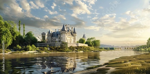 Loire Valley landmark and famous tourist attraction in France. 